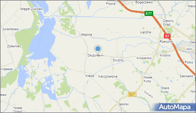 mapa Nowy Dwór, Nowy Dwór gmina Elbląg na mapie Targeo